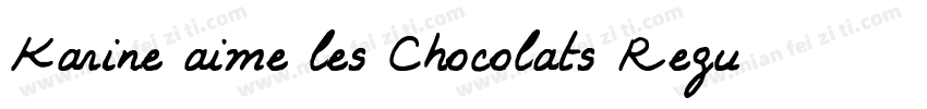 Karine aime les Chocolats Regular字体转换